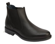 ALL LEATHER MAN BOOT, WITH ELASTICS.